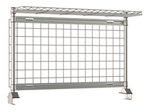 productivity riser with 1 shelf and smartwall grid for 48