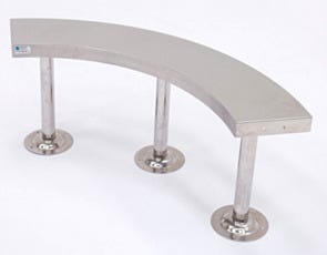 Stainless Steel Angled Gowning Bench