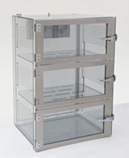 Nitrogen purge cabinet in SDPVC with 3 chambers and automatic RH control