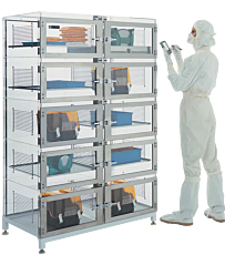 nitrogen purged desiccator cabinet with automatic humidity control in each of 10 chambers