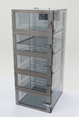 Nitrogen storage cabinet in SDPVC with 5 chambers and automatic RH control
