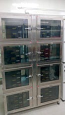 Nitroplex stainless steel desiccator cabinet storing pcb motherboards