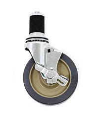 Swivel brake rubber stem caster