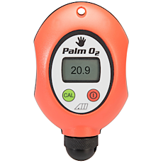 Palm O2 handheld oxygen sensor displaying integrated sensor and LCD