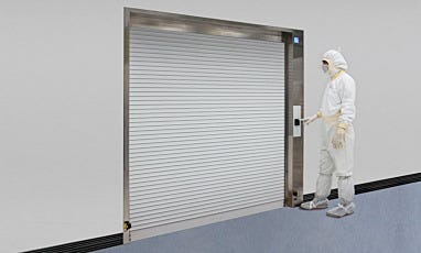 Cleanroom Roll-Up Aluminum Door with Model