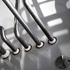 wall boots with pipes of various sizes