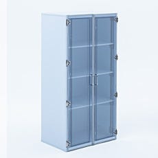 polypro storgae cabinent closed doors