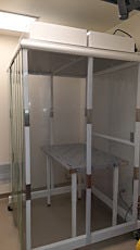 Portable cleanroom booth with soft vinyl for air filter pharmaceuticals testing