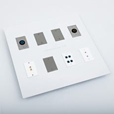 2'x2' ceilling-mounted utility panel with 8 customizable ports