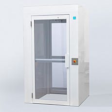 full view of air lock, door shut
