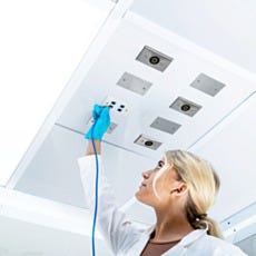 Diagonal image of the ceiling panel