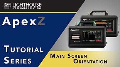 Home Screen Orientation of Lighthouse ApexZ Particle Counters by LWS