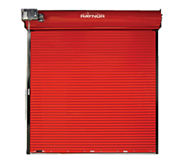 Raynor FireCoil fire-rated rolling steel door in galvanized or stainless steel