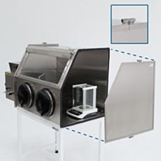 Stainless steel glove box removable side panel