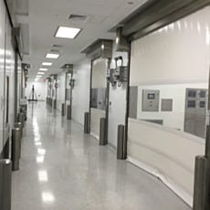side view of rite-hite's iso-clean roll-up doors