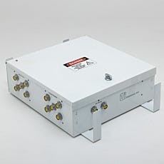 Cleanroom power distribution module for FFUs and lights with roomside access