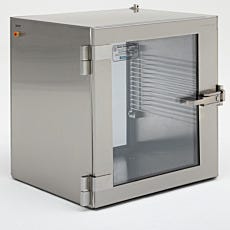 Stainless steel adjustable shelves desiccator with open door and SDPVC