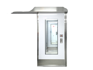 Single sliding cleanroom door with fiberglass panel and stainless steel hardware