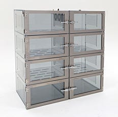Smart nitrogen desiccator cabinet in SDPVC with 8 chambers and automatic RH control