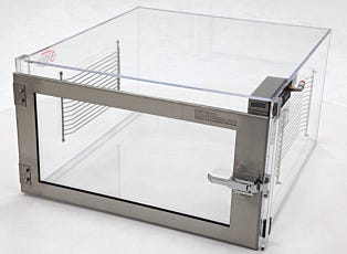 Smart nitrogen desiccator cabinet in acrylic, with 1 chamber and automatic RH control