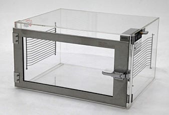 Smart nitrogen desiccator cabinet in acrylic, with 1 chamber and automatic RH control