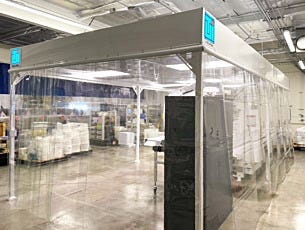 Softwall Cleanroom Installation with Complete Curtains