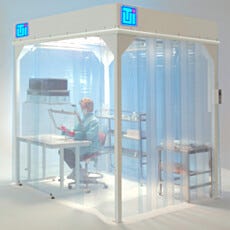 Softwall Modular Cleanroom with Vinyl Curtains