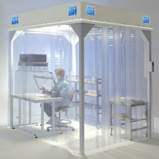 Softwall Modular Cleanroom with Vinyl Curtains