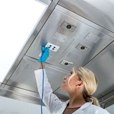 Diagonal image of the ceiling panel