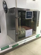 316L stainless steel pass through chamber for medical device transfer