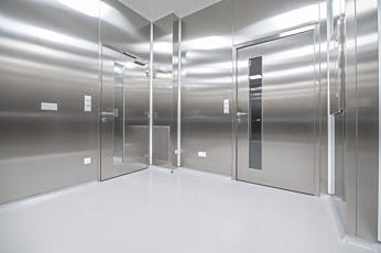 Stainless steel cleanroom, modular cleanroom, sterile environment, GMP cleanroom