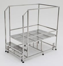 Cleanroom Stainless Steel 2 Step Work Platform
