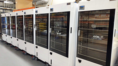 Series of SSC 4500 sterile storage cabinets in a row