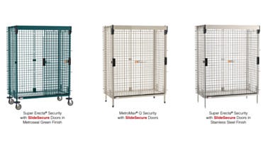 Metro SuperErecta and MetroMax Security Shelving with SlideSecure Door