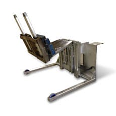 SuperLift's stainless steel IBC lift & tilt ergo positioner