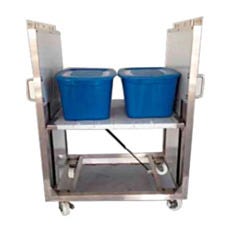 SuperLift's stainless steel cleanroom cart