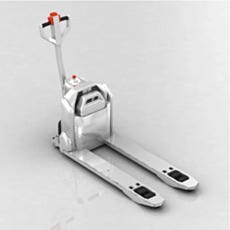 SuperLift's stainless steel uplift pallet truck