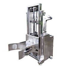 SuperLift's stainless steel walkie stacker with drum lift