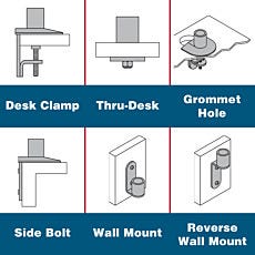 Swing Arm Monitor Mount Styles