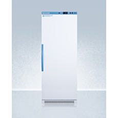 upright freezer with closed door