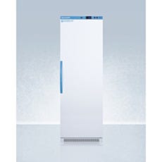upright refrigerator with closed door
