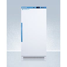 view of closed upright refrigerator