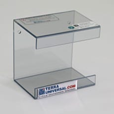 small single-compartment tissue box holder in static-dissipative PVC