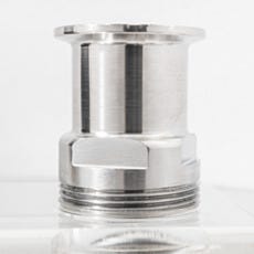 Tri clamp fitting vacuum chamber