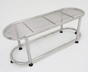 Cylinder Frame Tube Top Gowning Room Bench