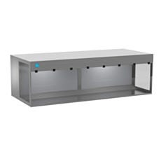 render of sd-pvc side panels universal benchtop horizontal laminar flow hood, 8 feet wide