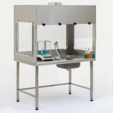 universal canopy fume hood with props
