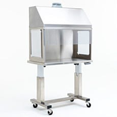 BioSafe universal canopy fume hood with stainless steel construction and vertical ventilation