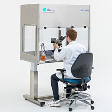 universal vertical laminar flow hood with stainless steel frame