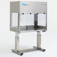 universal vertical laminar flow hood with stainless steel frame